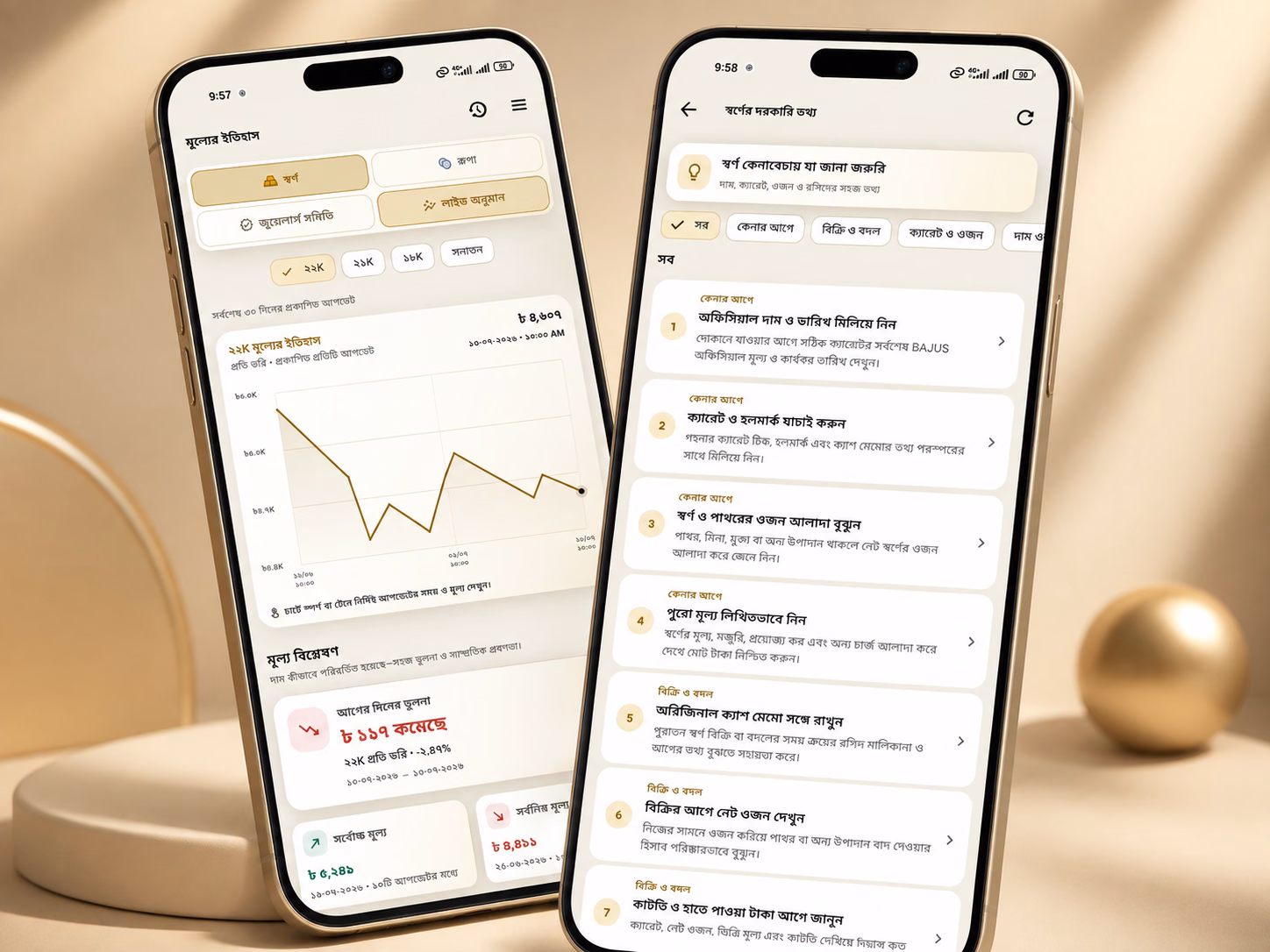 Gold Price BD premium app showcase preview 2